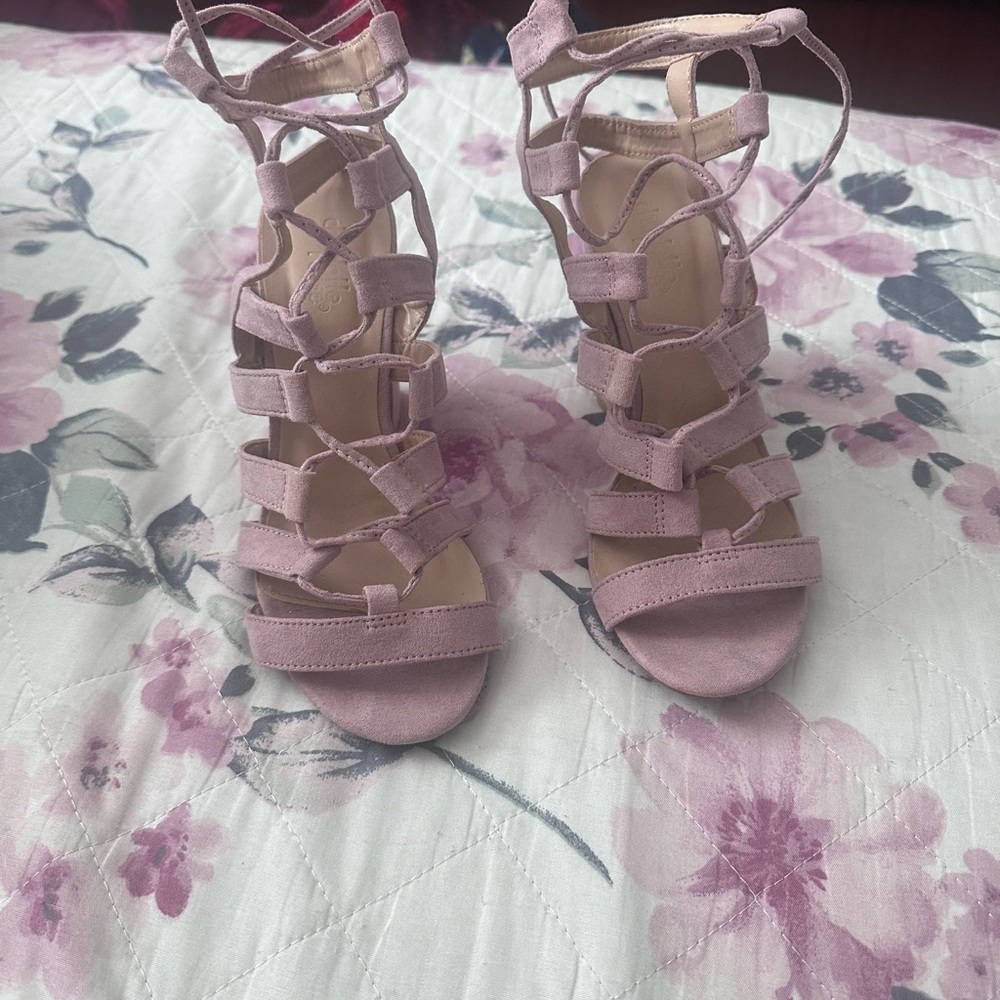 Charlotte Russe Lavender Strappy Heels